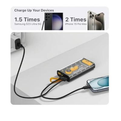 Compact Fast Charging Power Bank - 20000mAh Capacity with 2 USB-C & 1 USB-A Ports